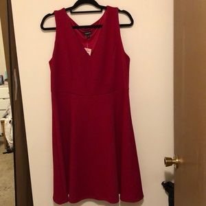 Torrid Red Textured Ponte Skater Dress 1X
